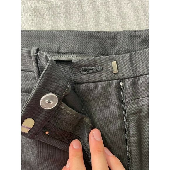 Halston Heritage Charcoal Gray Wool Career Classic Wide Leg Pants Size 12 NEW - Picture 5 of 10